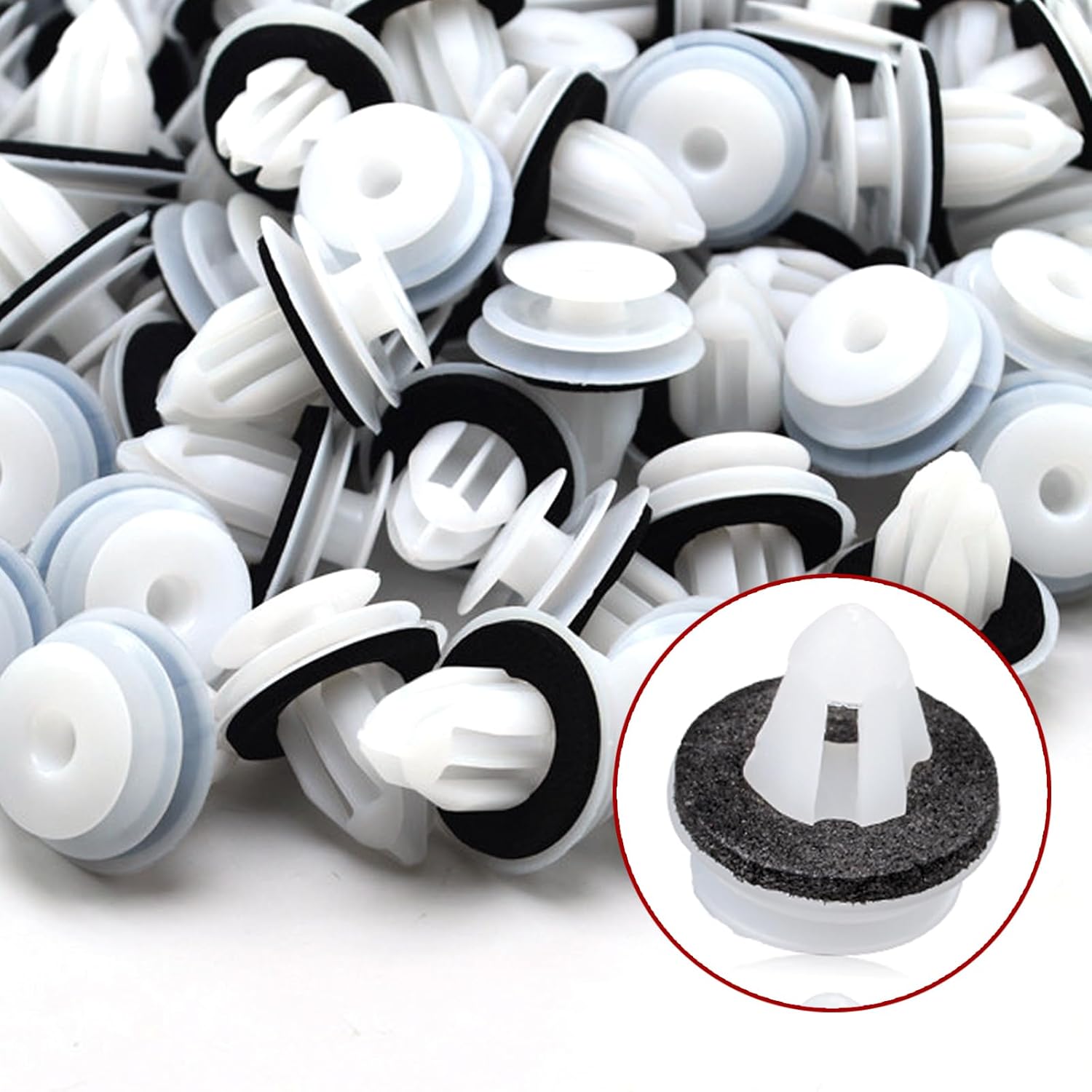 Ajxn 200 sujetadores de parachoques de automóvil, clips de hebilla de nailon de calidad para puerta, universales, impermeables, duraderos, remaches