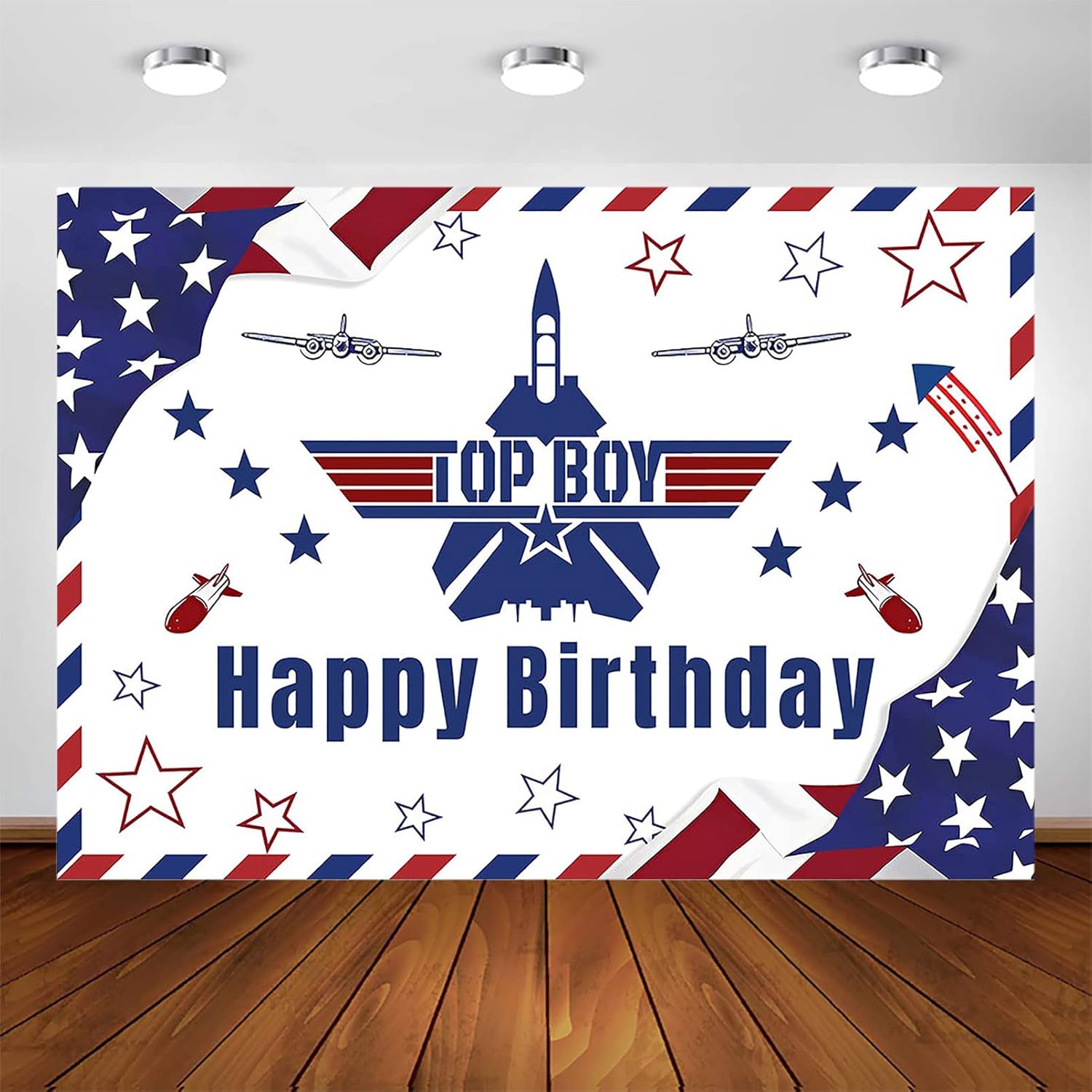 Avezano Telón de fondo de cumpleaños de avión para niños, temática militar de combatiente, decoraciones para fiestas de cumpleaños, cartel de fiesta