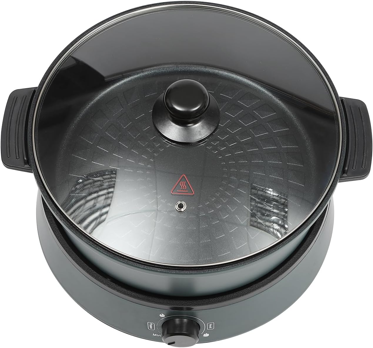 Olla eléctrica con olla de inducción, sartén eléctrica antiadherente, olla eléctrica para quemador de cocina con olla Shabu Shabu, disfruta de una