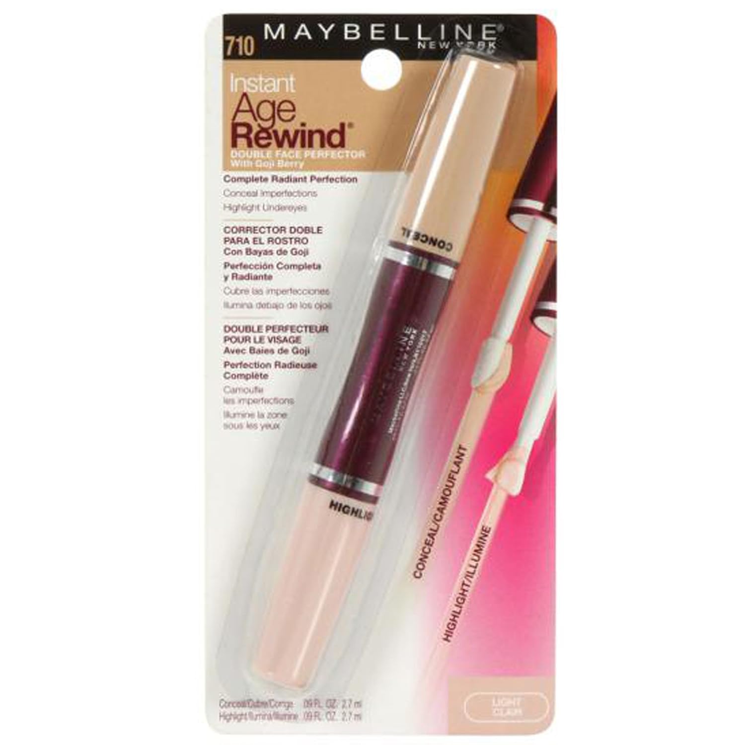 Maybelline Instant Age Rewind – Luz perfeccionadora de doble cara 710