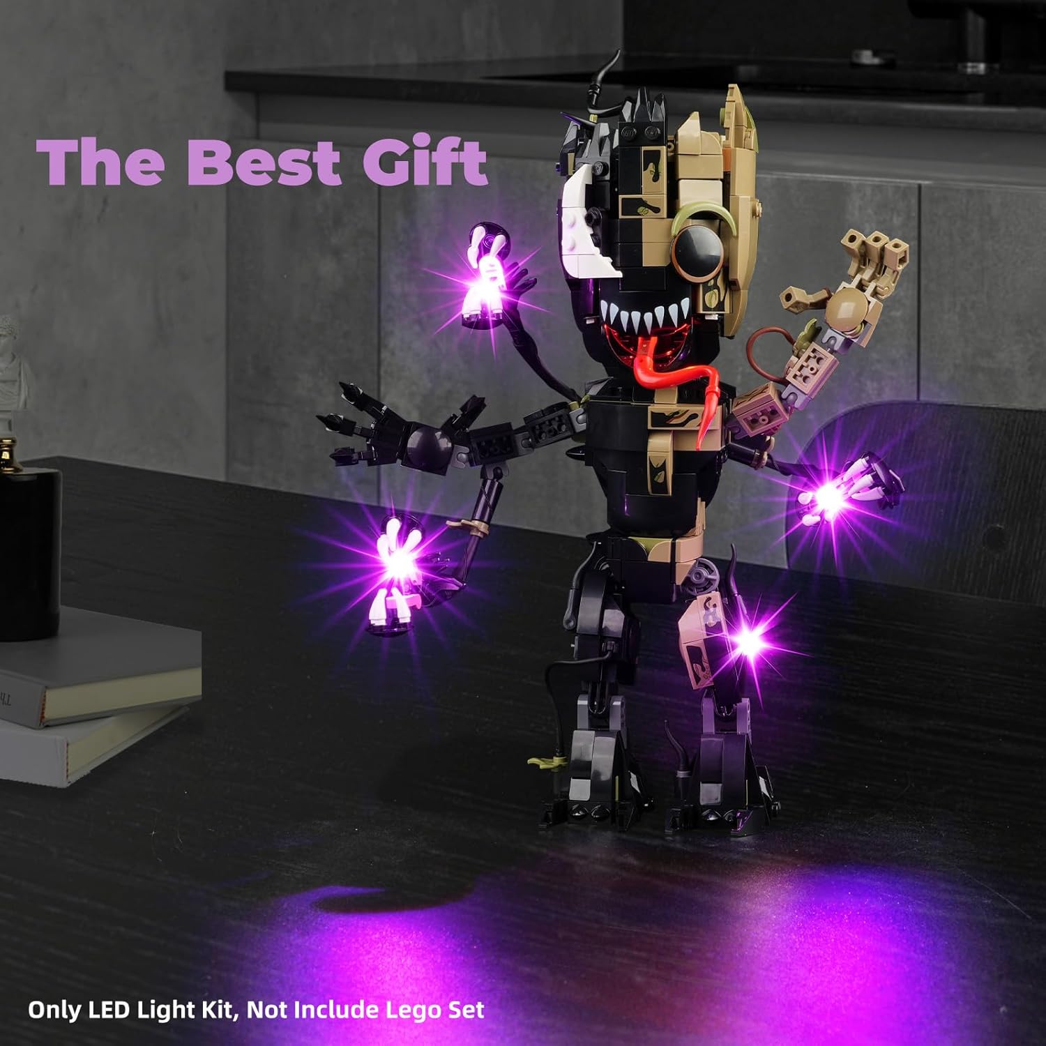 Kit de luz LED para Lego Marvel Venomized Groot 76249, kit de iluminación creativa compatible con Lego 76249 (solo luces, sin juego de Lego)