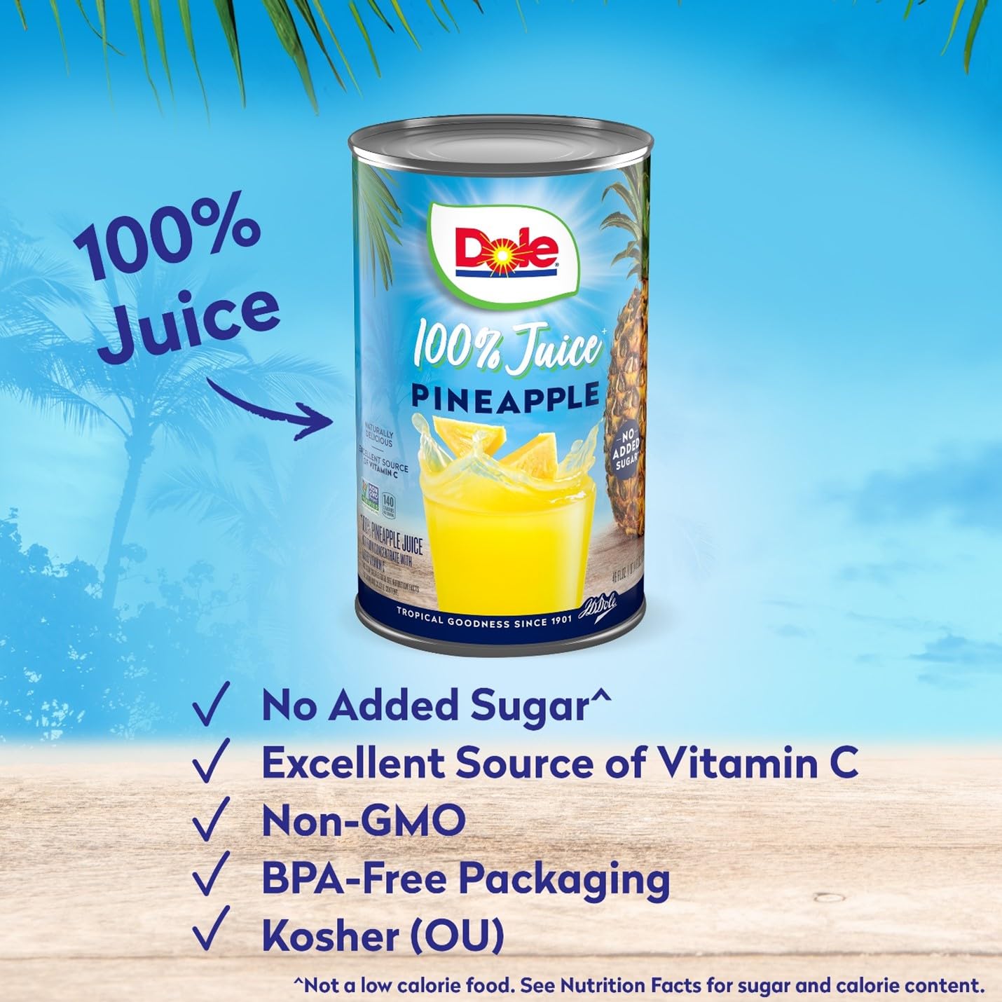 Dole – 100% jugo, piña, latas de 46 onzas (paquete de 6)