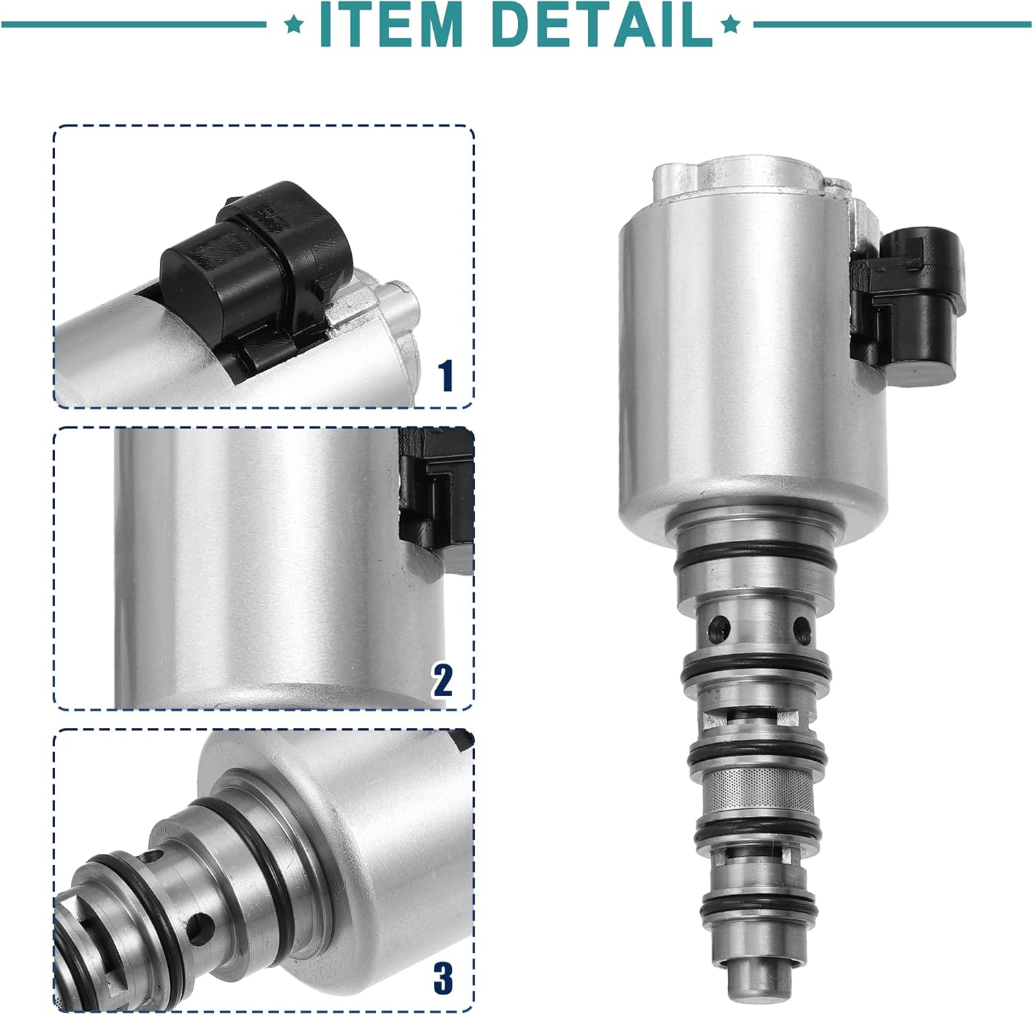 ACROPIX Turbo Wastegate Controller VGT Solenoide Actuador para Ford F-550 Super Duty con soporte y tornillo, paquete de 1 unidad tono plateado