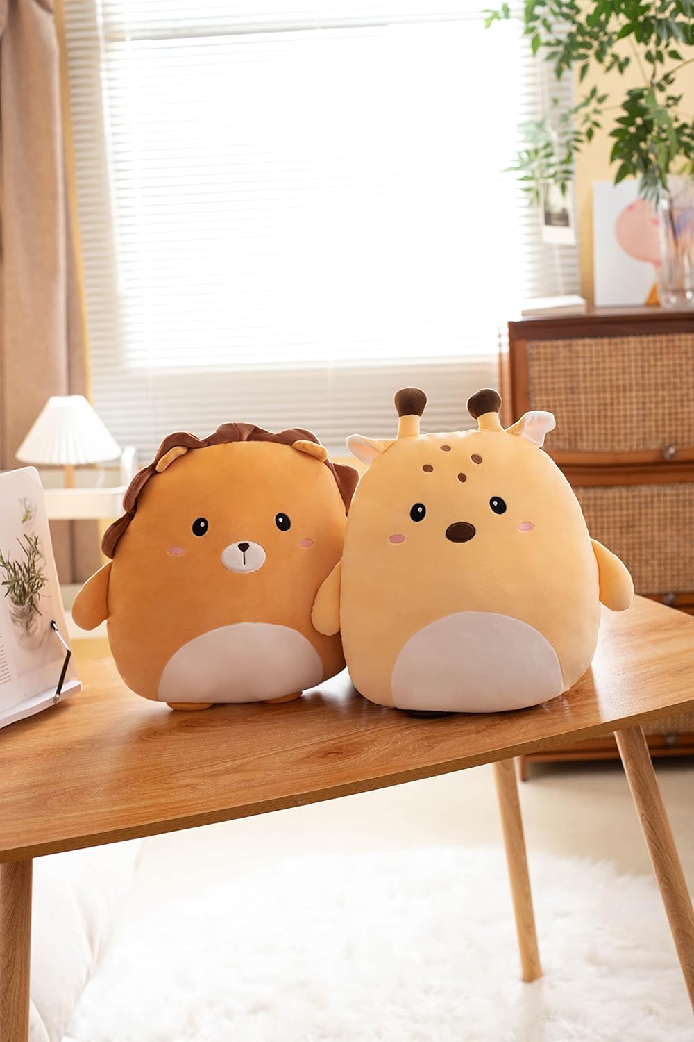 Almohada suave de peluche de ciervo para abrazar, lindo juguete de peluche de ciervo, animales de peluche para niños, juguetes de peluche para