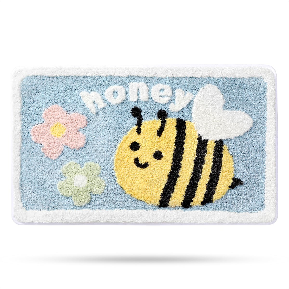 Tapete de baño con diseño de animales, 16 x 24 pulgadas, extra suave y absorbente, lavable a máquina, antideslizante para bañera, ducha y baño,