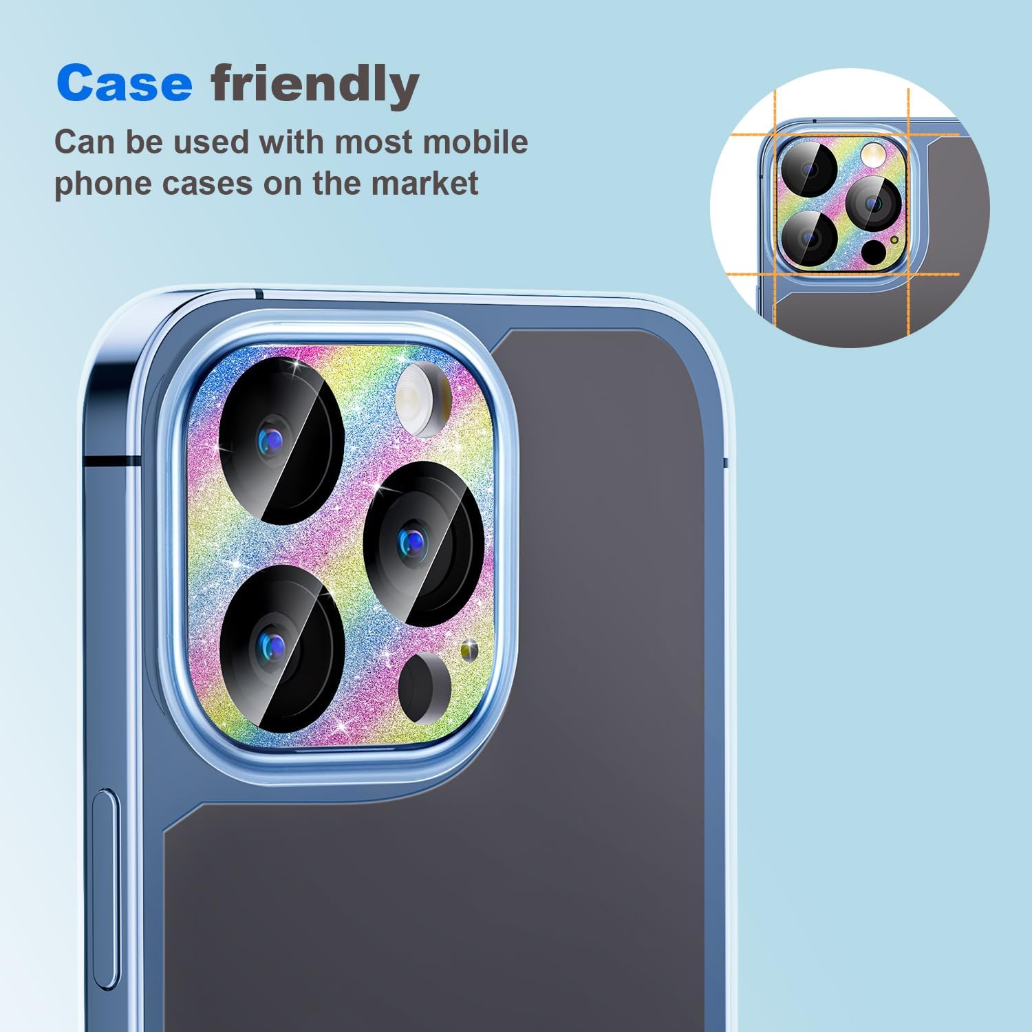 Mansoorr Protector de lente de cámara para iPhone 15 ProiPhone 15 Pro Max, protección contra caídas y cobertura completa Protector de pantalla de