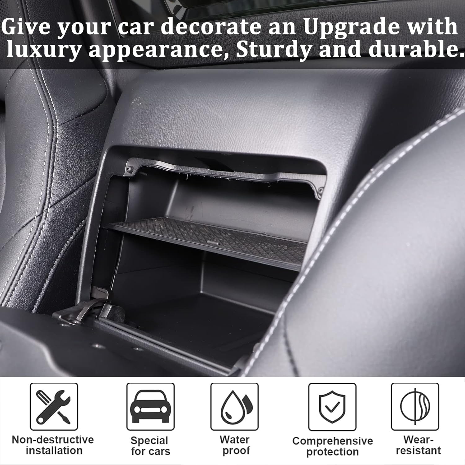 Accesorios de automóvil ABS para consola central de guantes, bandeja organizadora de guantes, caja de clasificación compatible con Mazda MX-5 RF