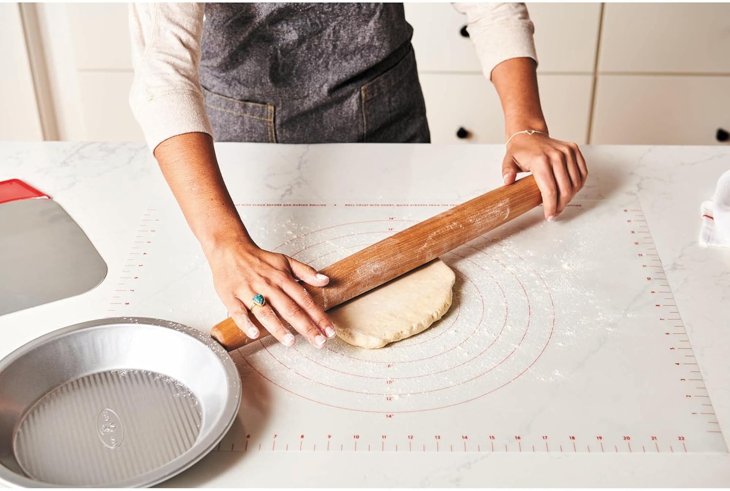 King Arthur Baking Company – Alfombrilla rodante, silicona antiadherente antideslizante
