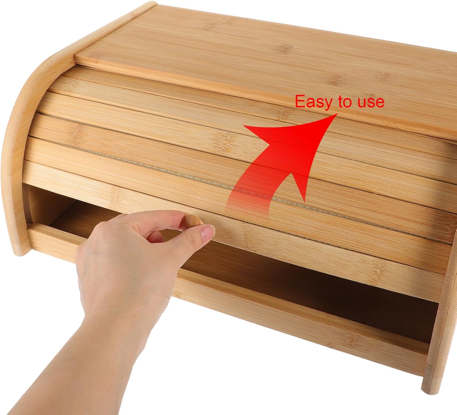STOBOK Caja de pan de madera para almacenamiento de pan, contenedor de almacenamiento de pan, organizador de encimera de cocina para suministros de