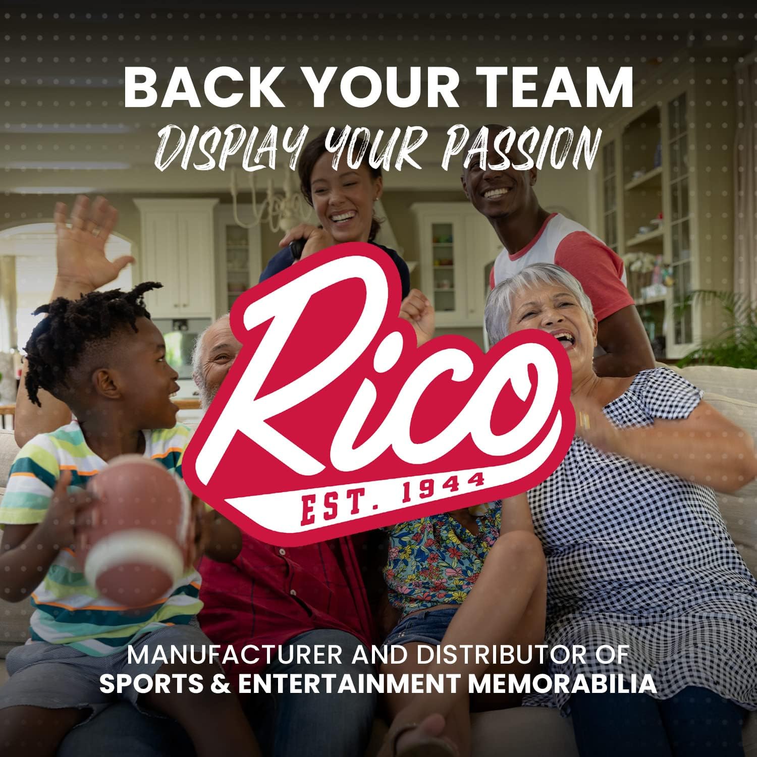 Rico Industries NFL Juego de mesa de madera 4 en una fila alinea 4 juegos de mesa de viaje para niños y adultos