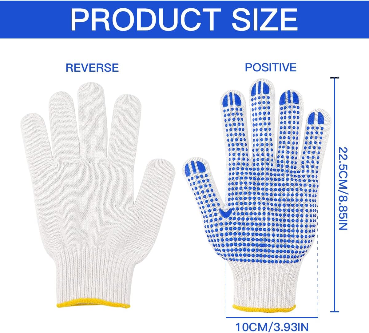 Guantes antimordeduras para animales pequeños, azul, unisex, 13cm5in