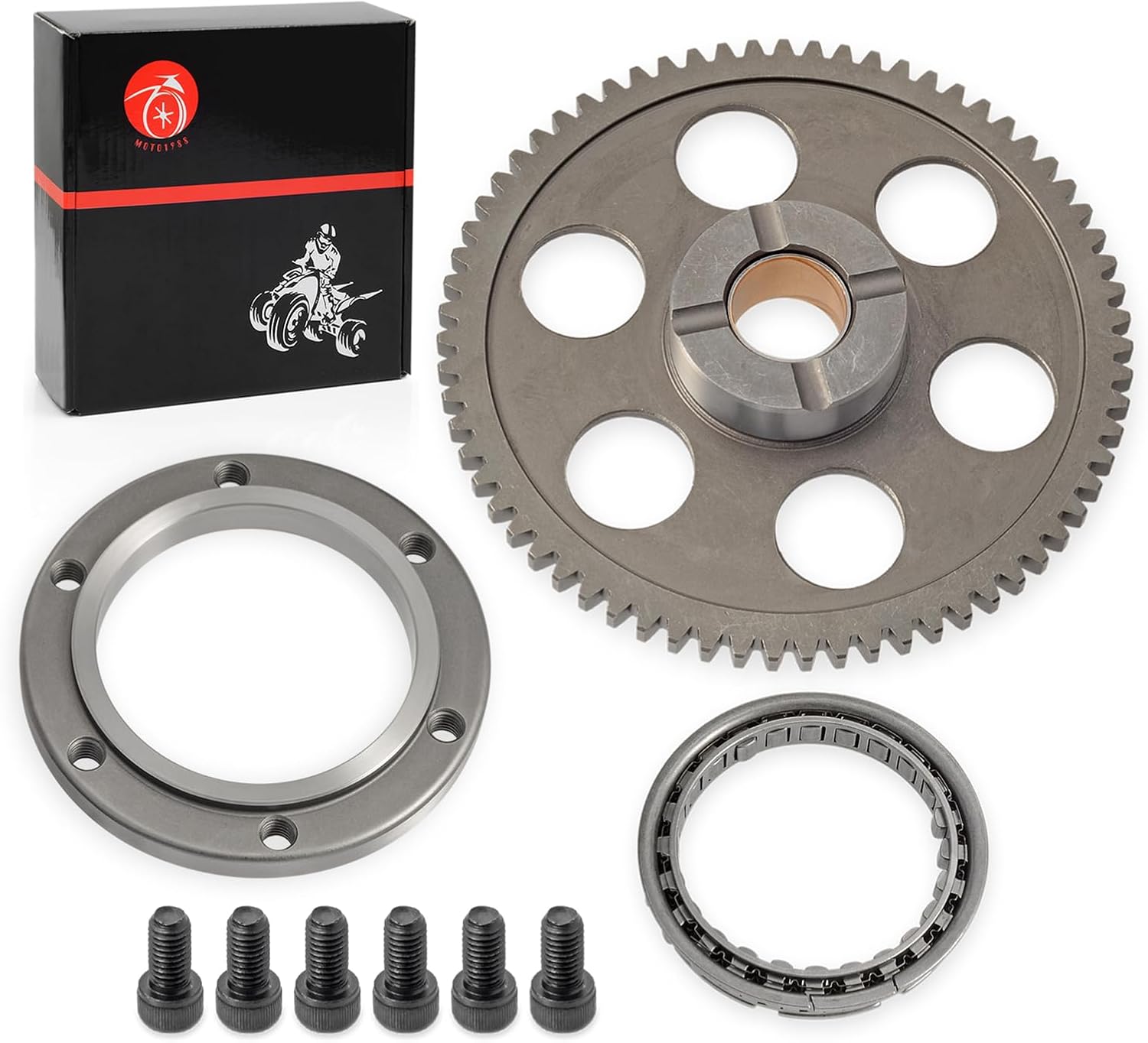 Kit de embrague de arranque Rodamiento de engranajes unidireccionales para Yamaha Grizzly 400 450 660 Kodiak 400 450 Rhino 450 660 Wolverine 450
