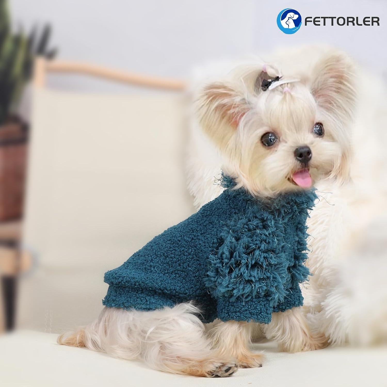 Suéter de invierno para perros pequeños, niñas y niños, ropa de forro polar para cachorros, abrigo para clima frío, camiseta cálida para mascotas