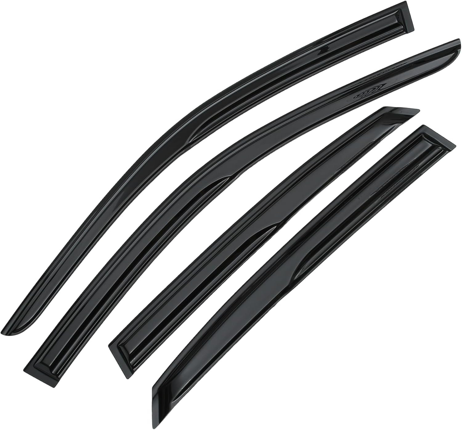 X AUTOHAUX 1 juego de viseras de ventana, protectores de lluvia, deflectores, viseras de ventana duraderas para Honda Civic 2022 2023, color negro