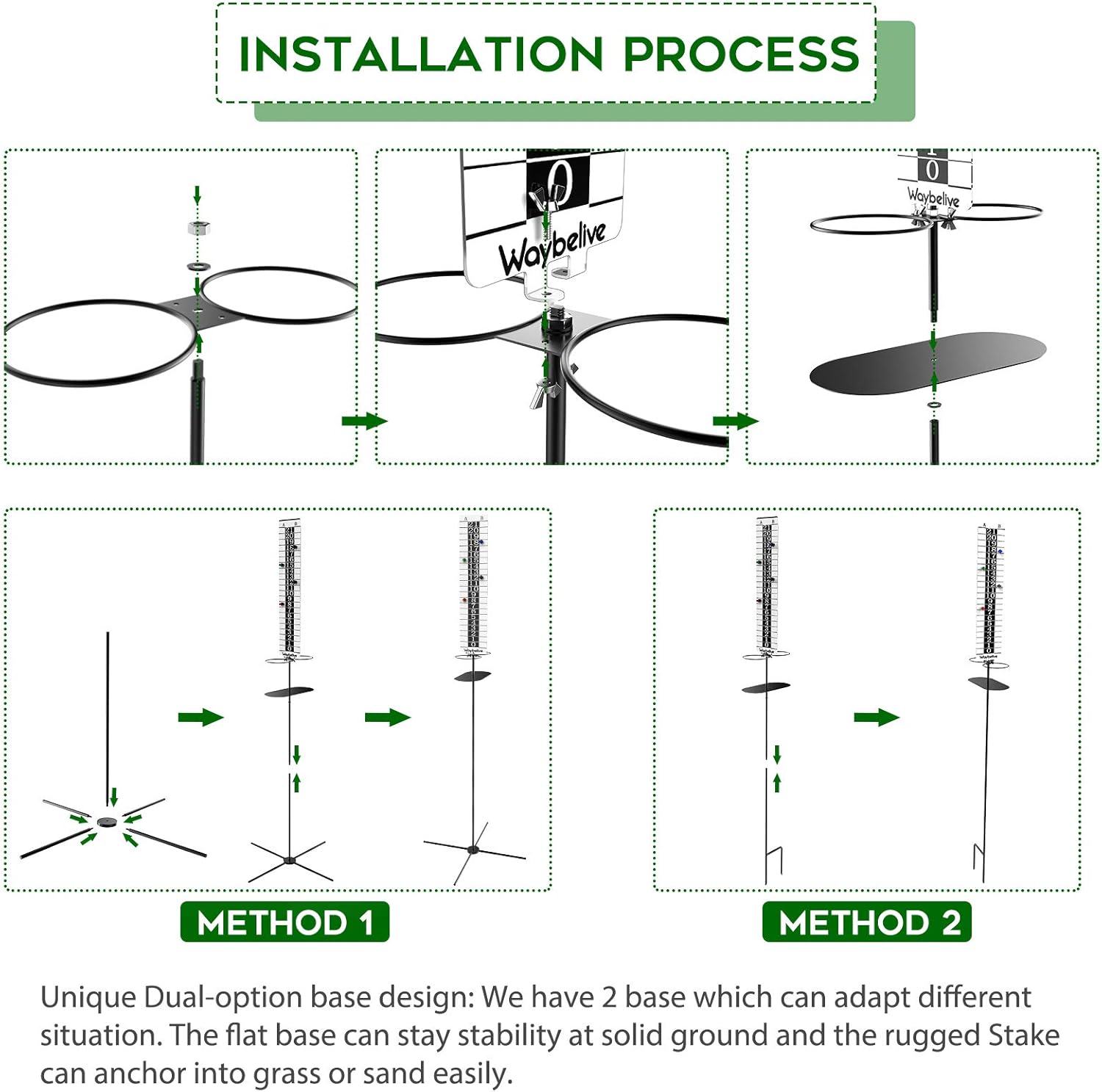 Marcador magnético de metal con soportes para bebidas, dos formas de instalación, se puede colocar tanto en un lugar plano o irregular, fácil de