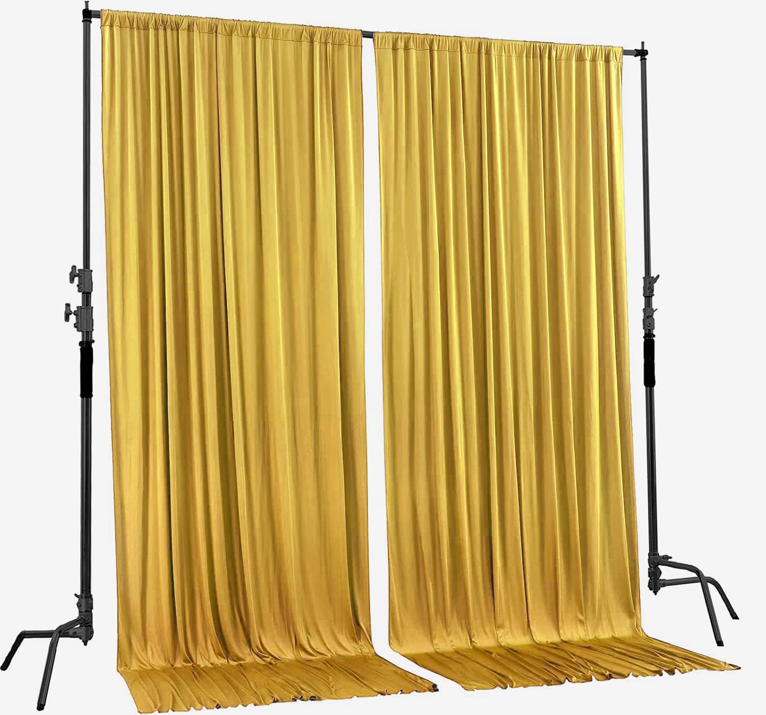 AK TRADING CO. Cortinas para fondo de poliéster negro, de 10 x 10 pies, paneles de cortina con bolsillos para la barra, decoración para ventana,
