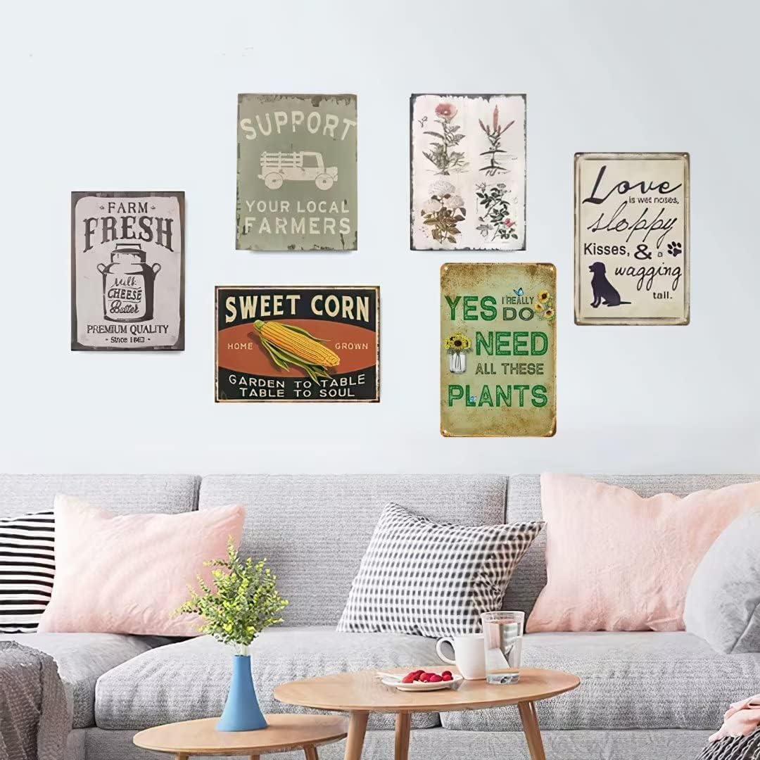 Póster de lata vintage para Surf Club, letrero de metal retro para el hogar, cocina, oficina, jardín, garaje, decoración de pared, placa de hojalata