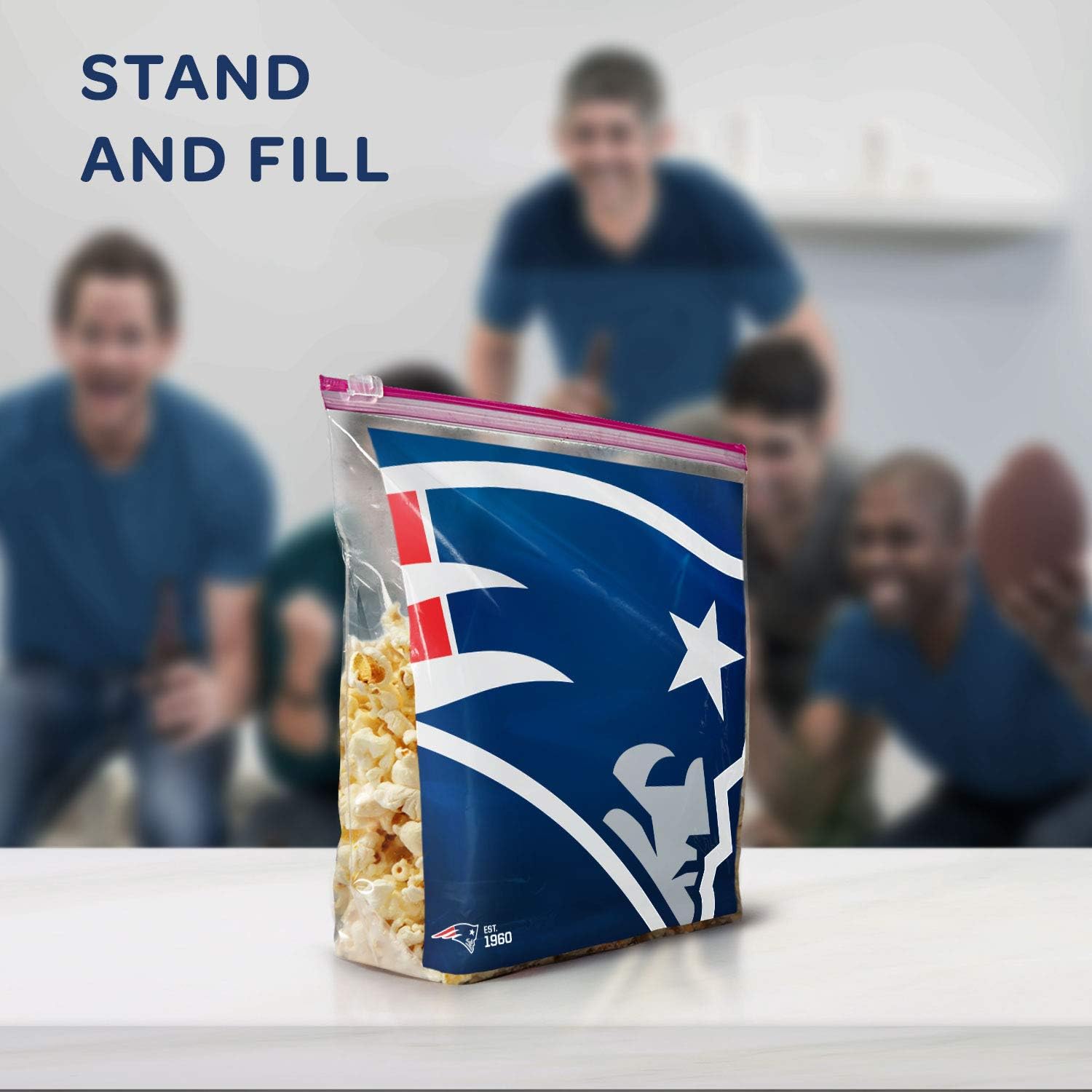 Ziploc Bolsas de almacenamiento con cierre deslizante, con diseño de la NFL, galón, 305562, 1