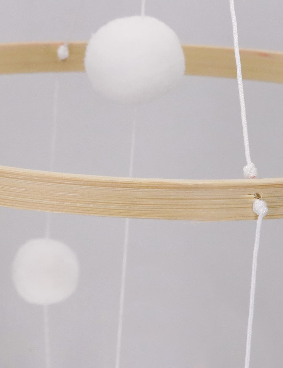 Encantadora cama de cuentas de madera de fieltro para bebé techo móvil decorar colgantes, accesorios de enfermería infantil, enfermera (nube azul