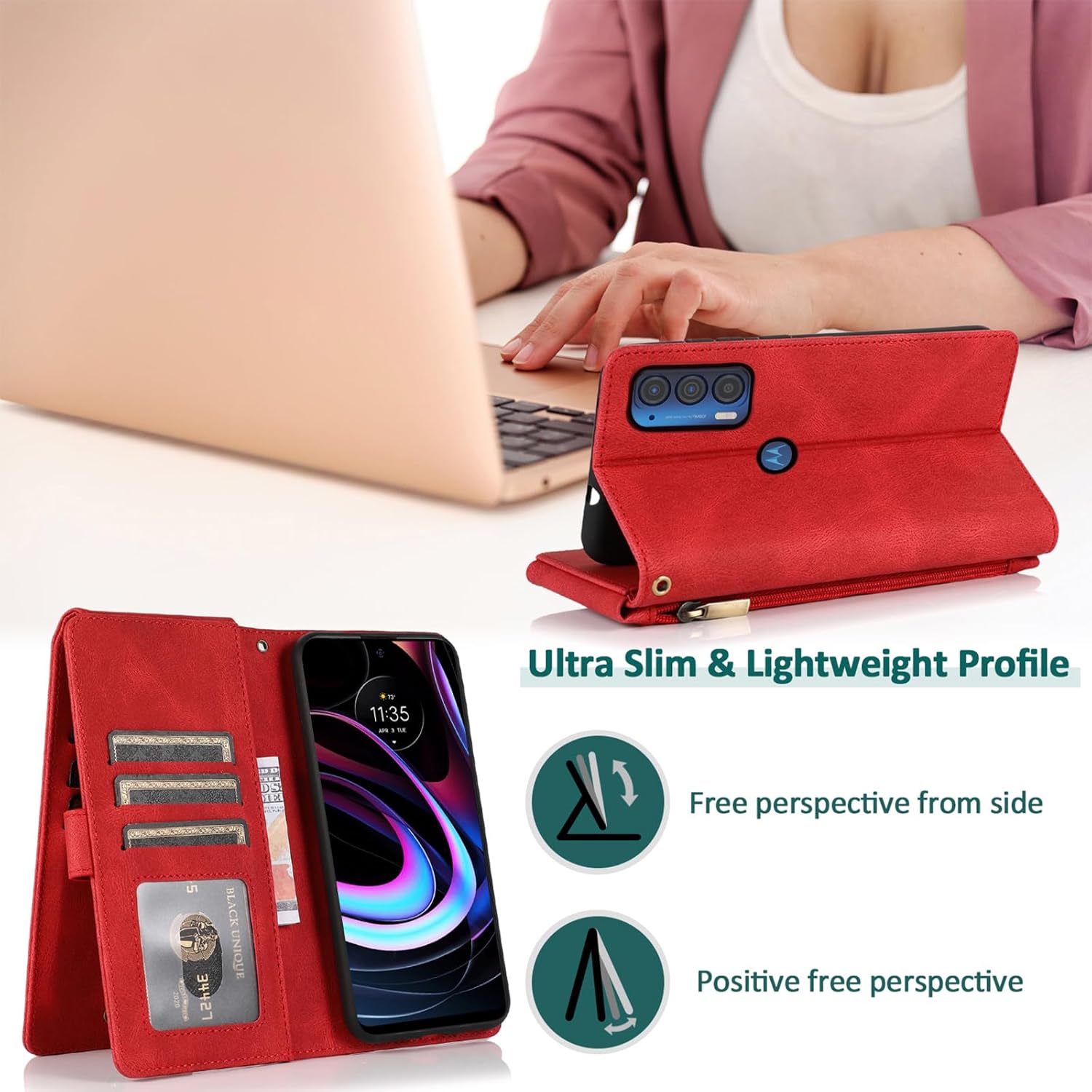 Funda para Moto Edge 2021 XKLLPT US1 Rojo