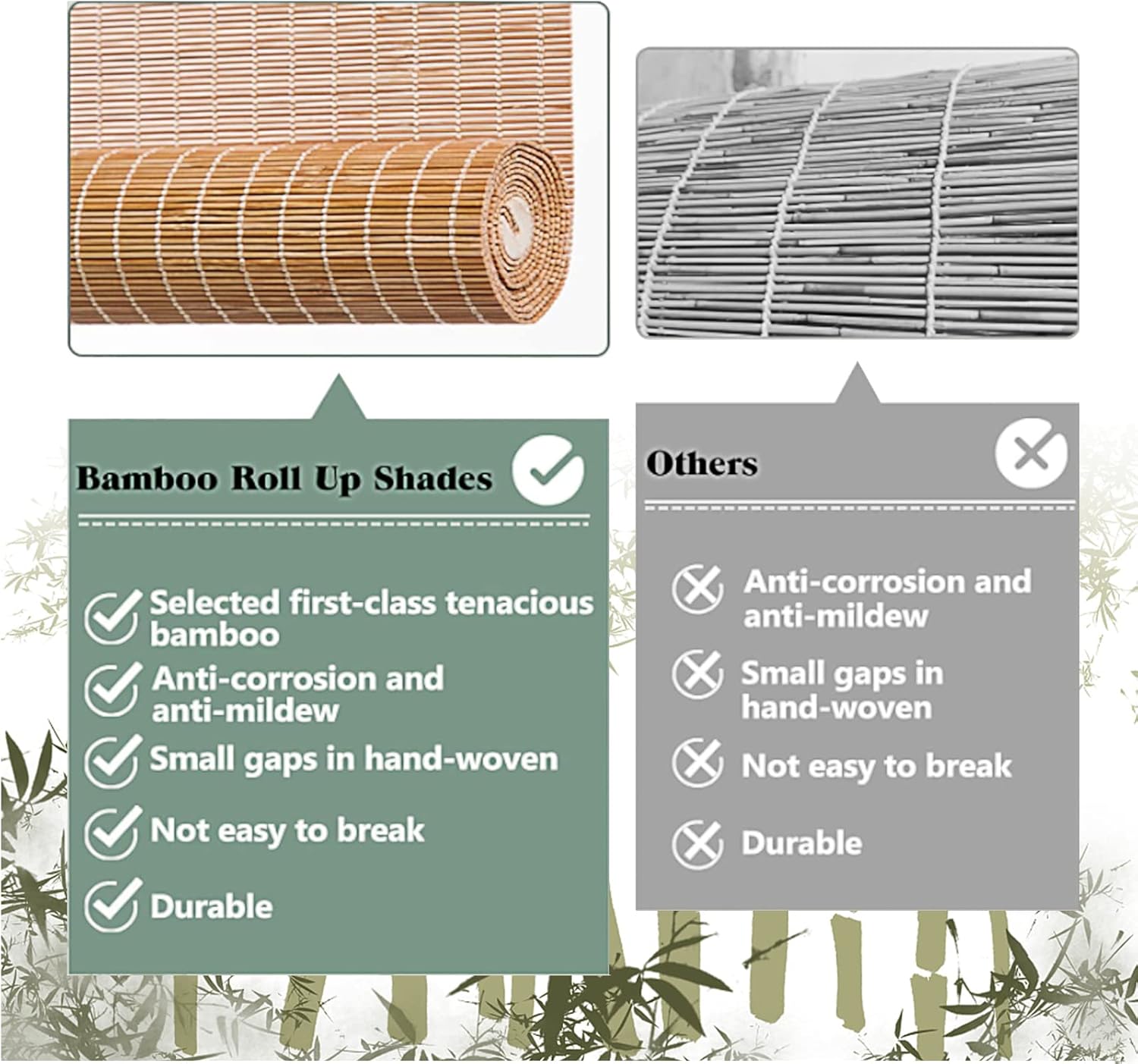 Persianas enrollables de bambú para exteriores, persianas enrollables para filtrar la luz, persianas enrollables de bambú para exteriores, persianas