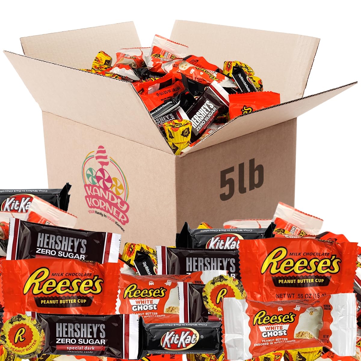 Mezcla de chocolate, tamaño divertido, caramelos navideños envueltos individualmente a granel con populares surtidos de dulces de chocolate, Kit Kat