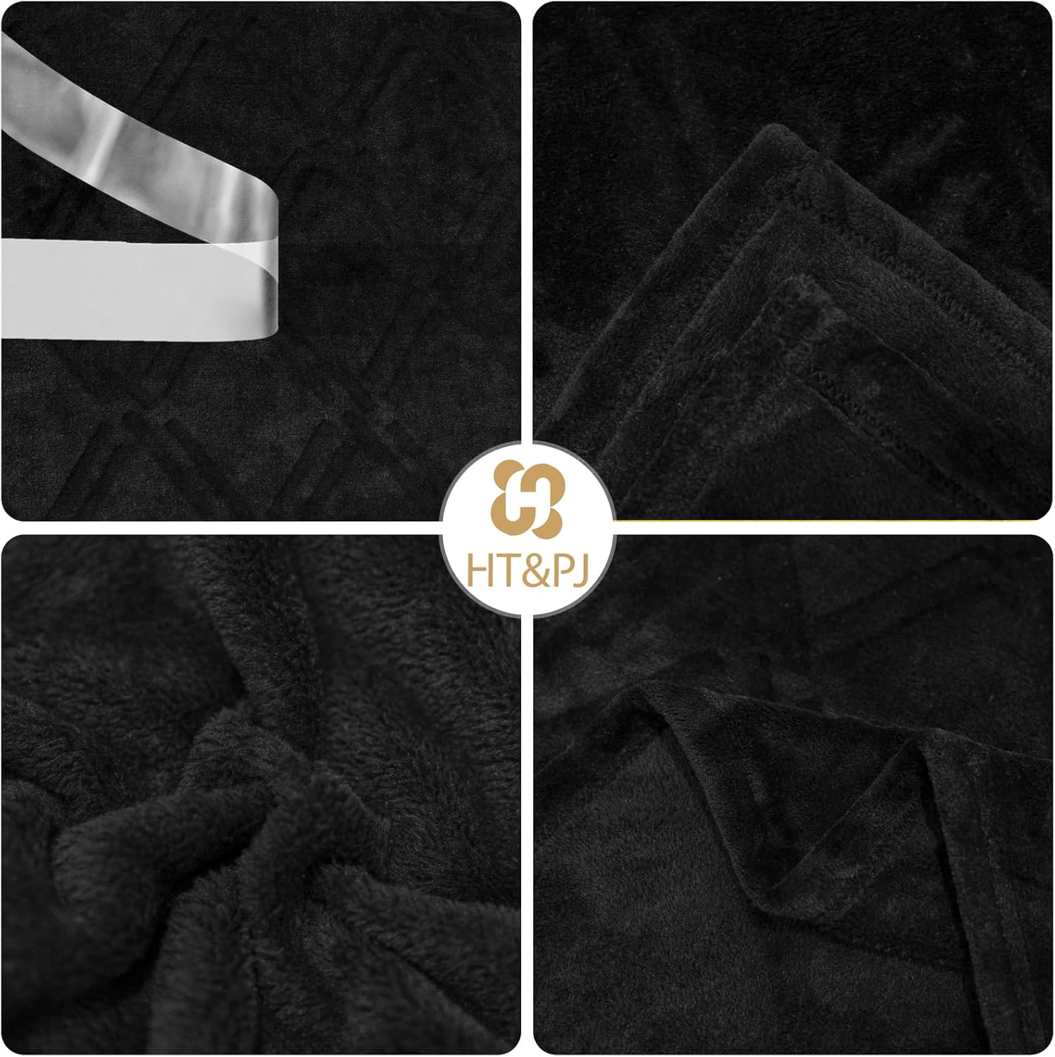 HT&PJ – Manta de franela polar súper suave, ligera, de microfibra, acogedora y cálida como el terciopelo, para sala de estar