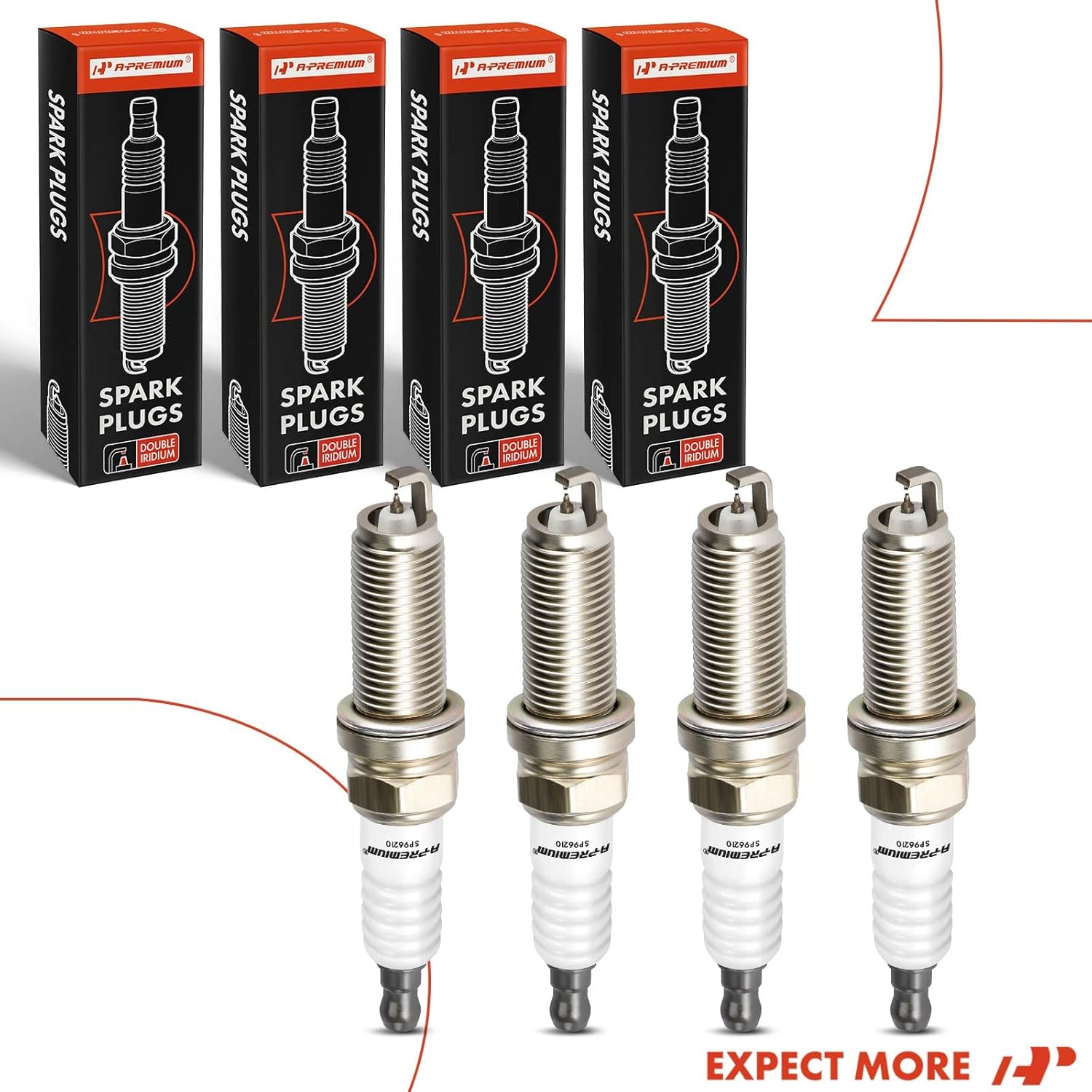 A-Premium Bujías de iridio dobles compatibles con Toyota Camry 2018-2020, RAV4 2019-2020, Corolla 2019-2020, Highlander 2020, Avalon 2019-2020 y