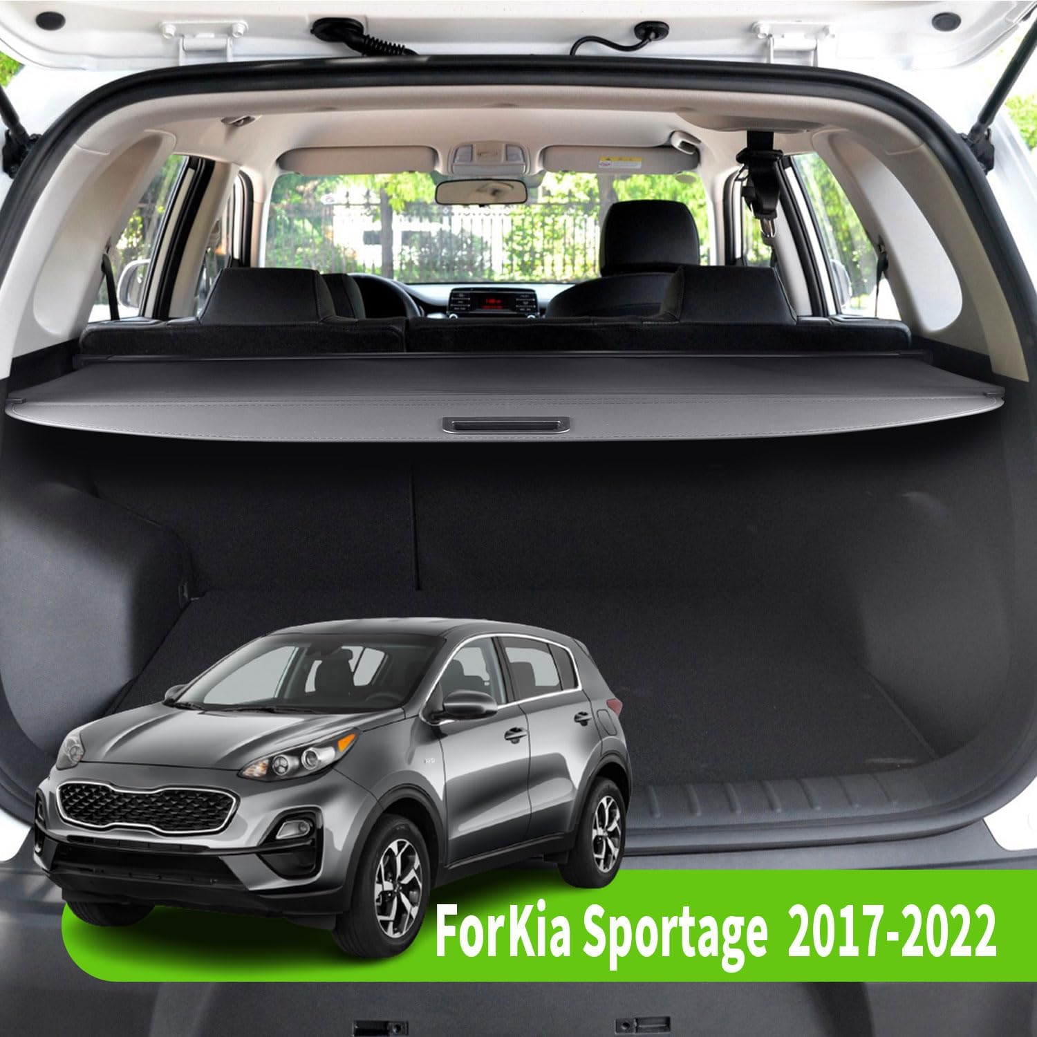 Cubierta de carga para Kia Sportage 2017 2018 2019 2020 2021 2022 Cubierta de maletero trasero cubierta de seguridad para maletero blindaje