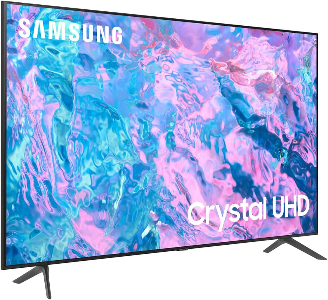 SAMSUNG Serie Crystal UHD CU7000 de 43 pulgadas PurColor, sonido de seguimiento de objetos, Q-Symphony, mejora 4K, HDR, concentrador de juegos,