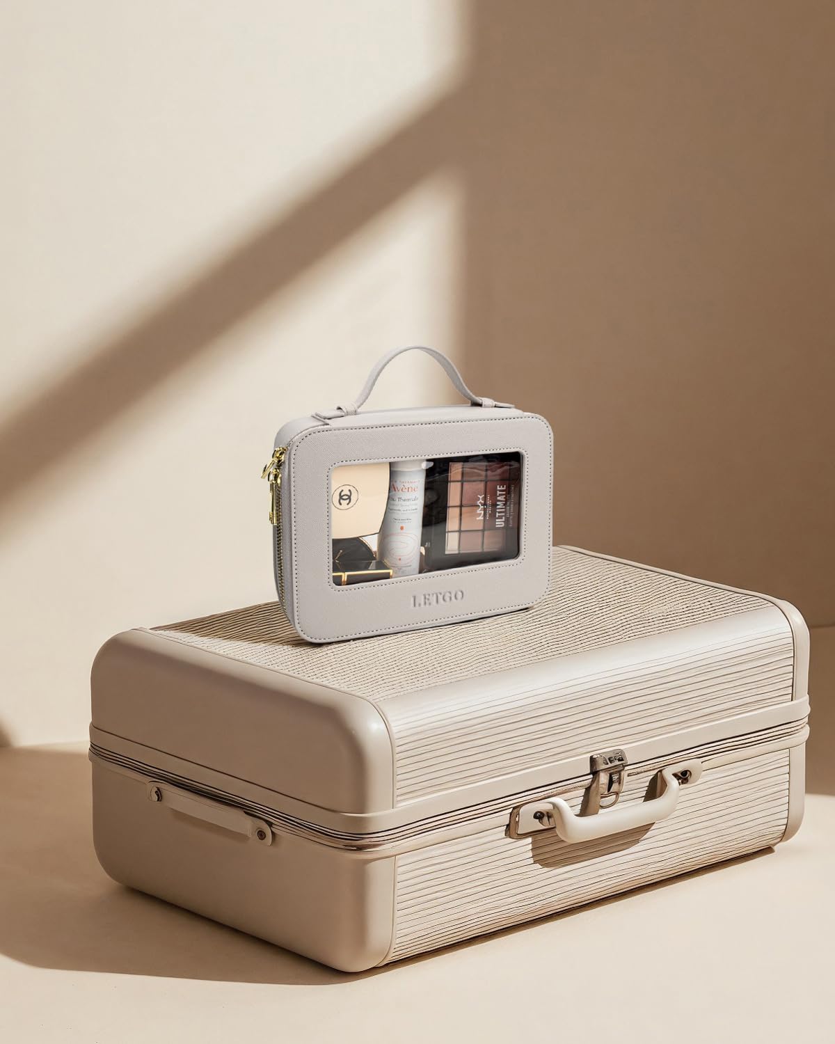 Bolsas de maquillaje transparentes, bolsa de aseo aprobada por la TSA con cremallera, organizador de maquillaje transparente para artículos