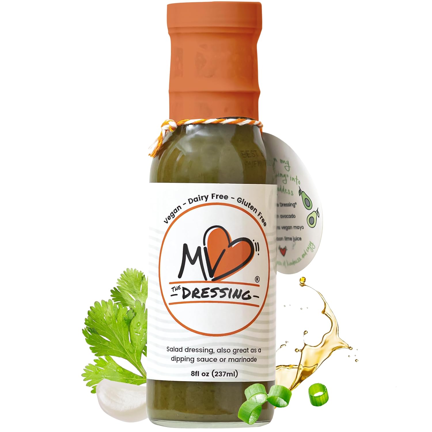 MV The Dressing – Vinagreta balsámica de dieta mediterránea aderezo para ensalada, salsa para mojar y adobo, sin gluten, sin lácteos y vegano, 8