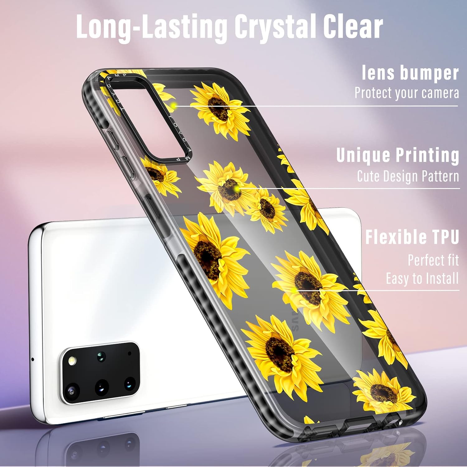 Toycamp Funda para Samsung Galaxy S20 Plus para mujer, diseño femenino con estampado floral de girasol, para niñas y adolescentes, (6.7 pulgadas),