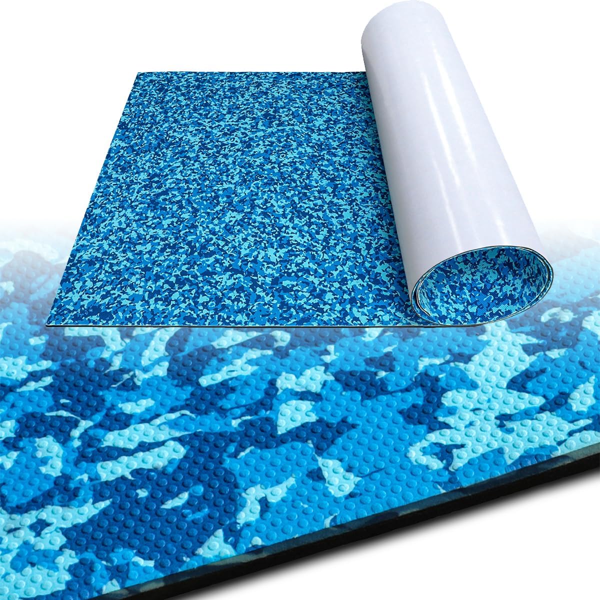 Suelo marino de espuma EVA para lancha, suelo marino de camuflaje para lancha, hoja de cubierta de espuma de 94 x 453523, autoadhesivo, impermeable,