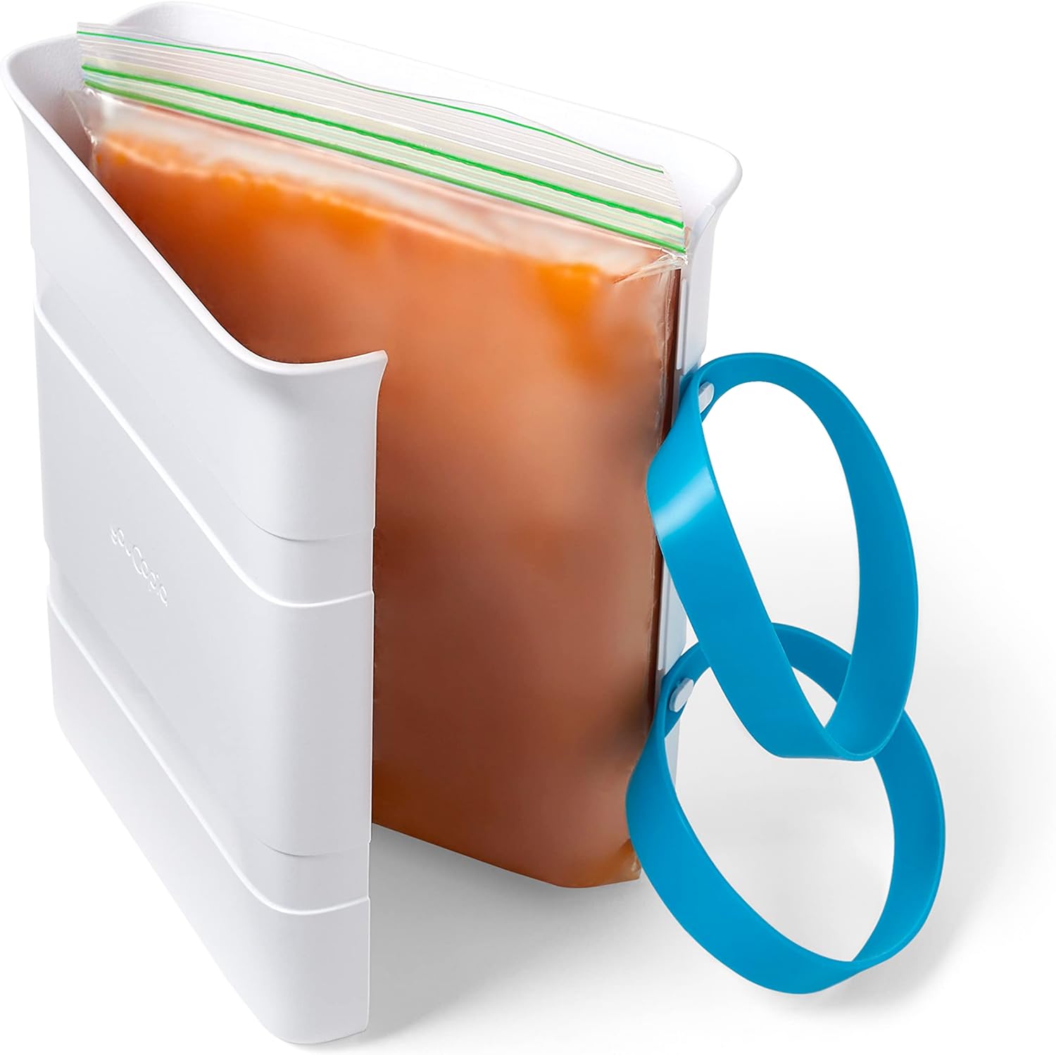 YouCopia FreezeUp – Máquina de bloques de alimentos para congelar, 6 tazas, contenedor para congelar sopa y sobras, color blanco