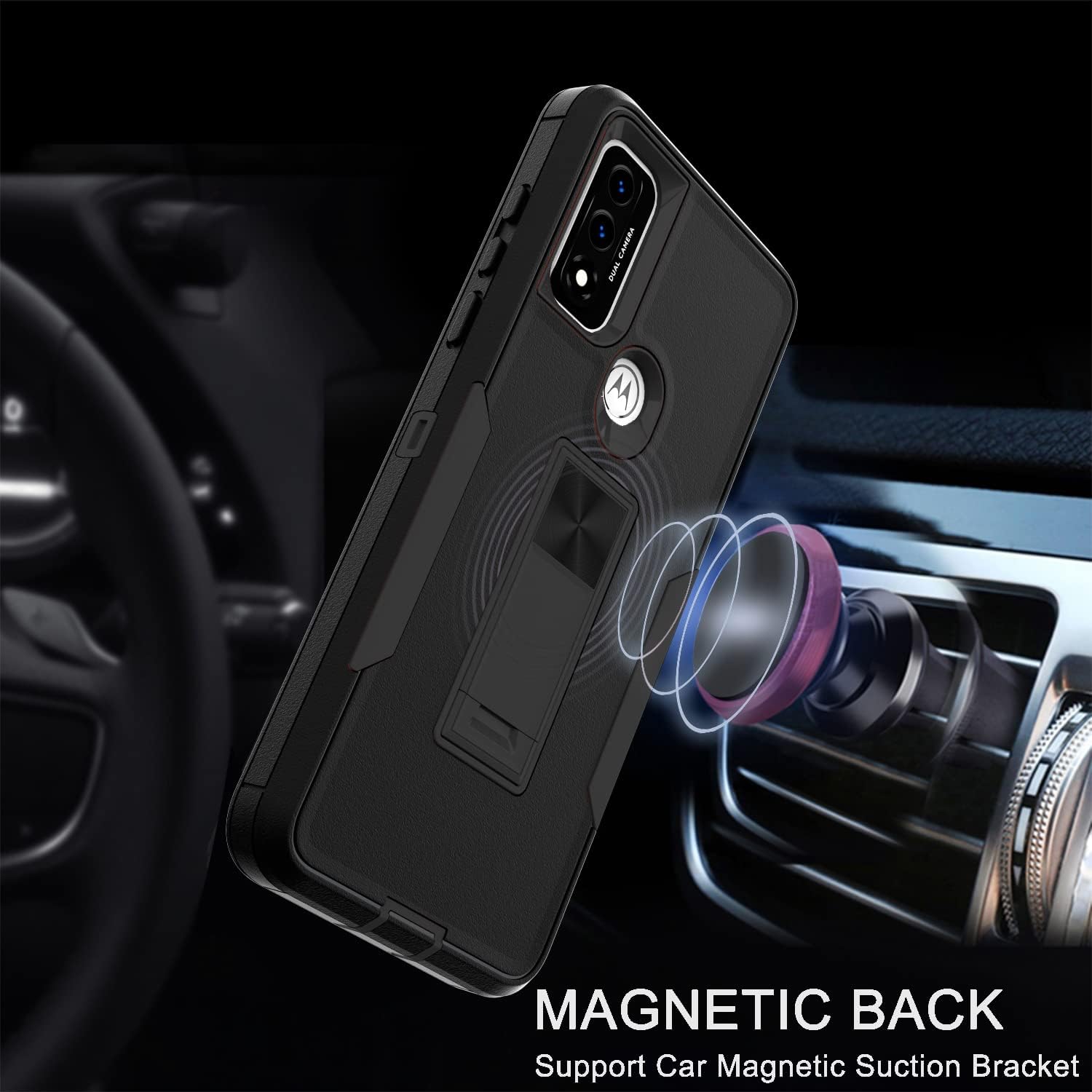 Asuwish Funda de teléfono para Motorola Moto G Power 2022MotoG Play 2023G Pure 2021 con protector de pantalla y soporte, accesorios móviles