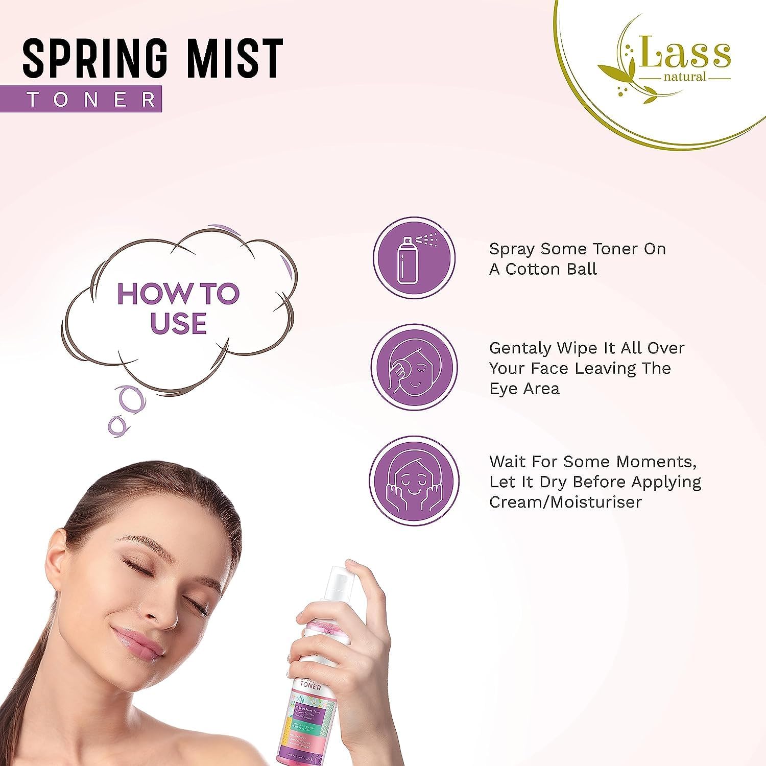Agua de rosas natural, lavanda, niacinamida, hidratación, nutritiva, suave, prevención del acné, tono uniforme, control de aceite, refresco de piel