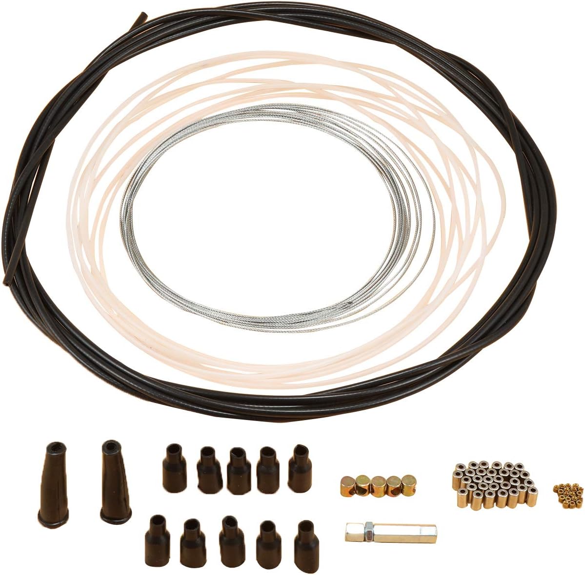 sthus Kit de cable de acelerador DIY para motocicleta, 16.4 ft, pezones, virolas para Pit Dirt Bike