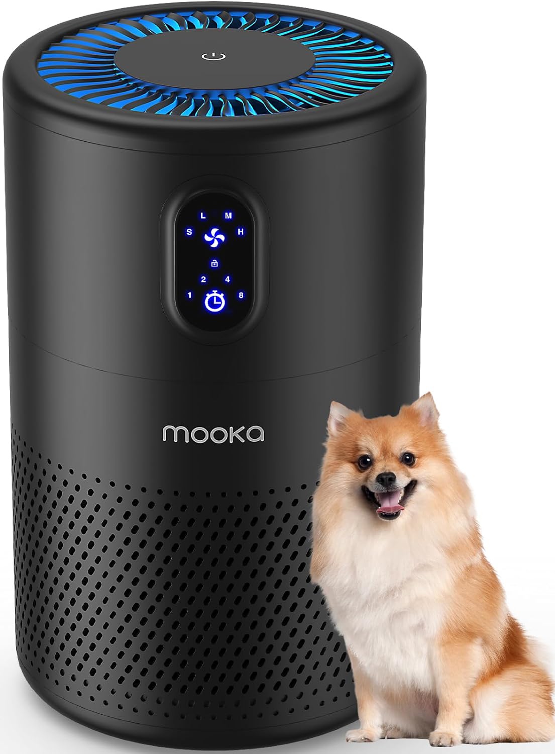 MOOKA Purificadores de aire para el hogar, habitación grande de hasta 1076 pies cuadrados, limpiador de filtro de aire H13 True HEPA, eliminador de