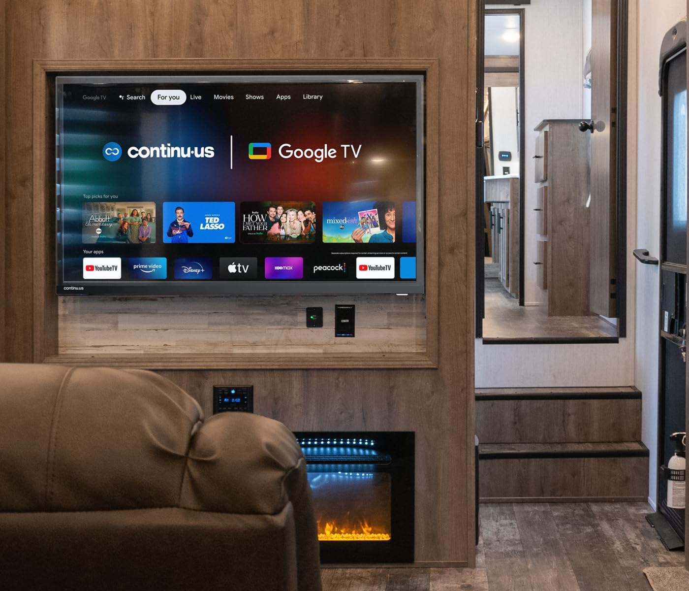 Continu.us – Televisión inteligente de 12 V RV de 24 pulgadas  720p Android Google 12 Volt TV con Google Assistant, Chromecast y aplicaciones de