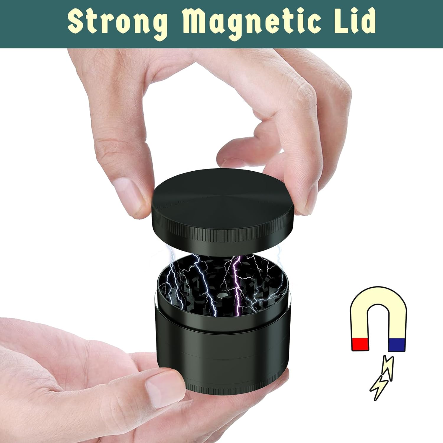 Molinillo de especias Zinc 2.0″ Negro