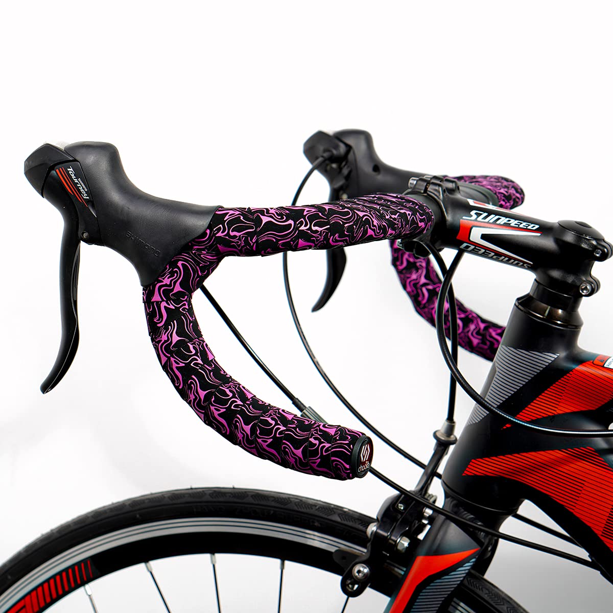 chooee Cinta de manillar de bicicleta de carretera, cinta de barra de bicicleta de 2 piezas, púrpura