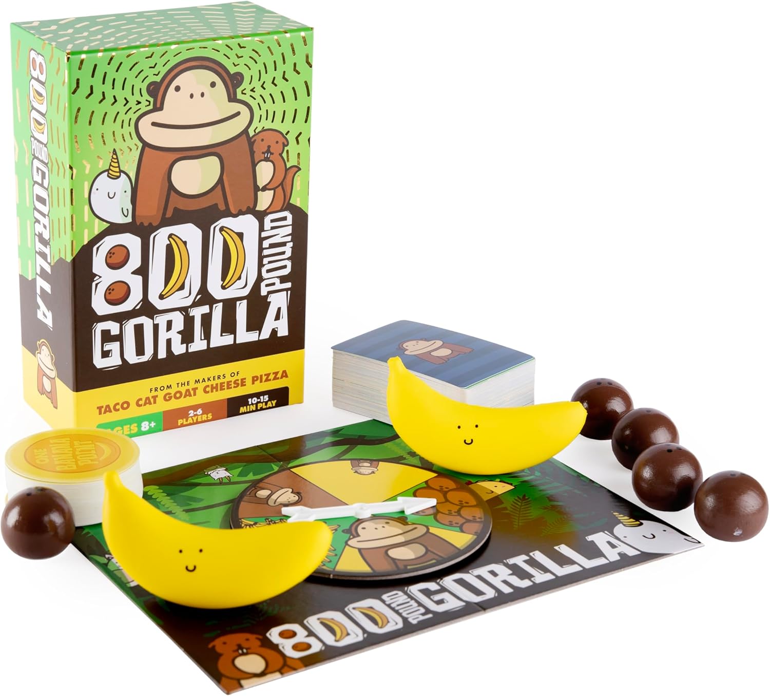 Taco Cat Goat Cheese Pizza – Juego de mesa Gorilla de 800 libras, divertido juego de cartas familiar para niños y adultos, ideal para noche de