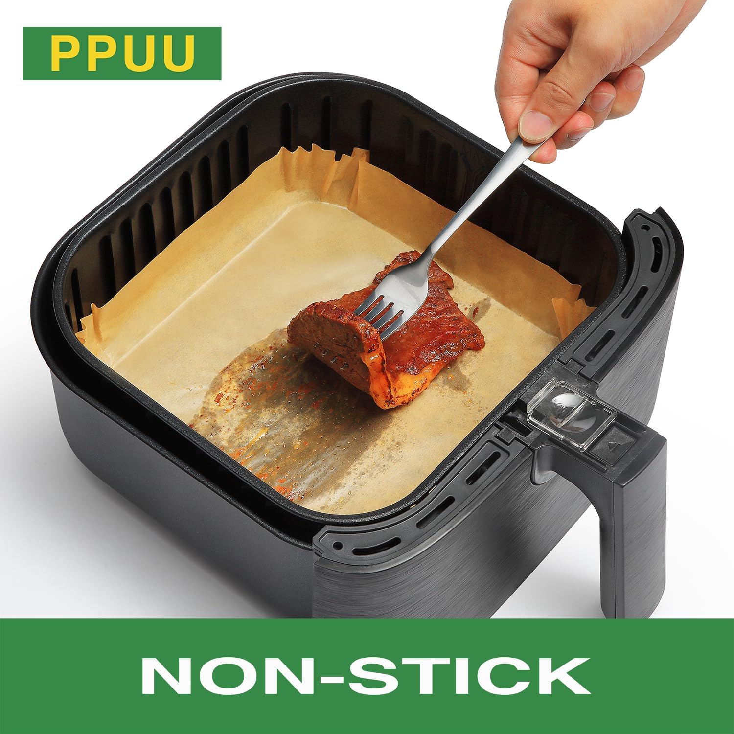 Forros desechables para freidora de aire, papel pergamino para freidora de aire de 6.5 pulgadas, compatible con COSORIChefmenInstantPot 3-5QT