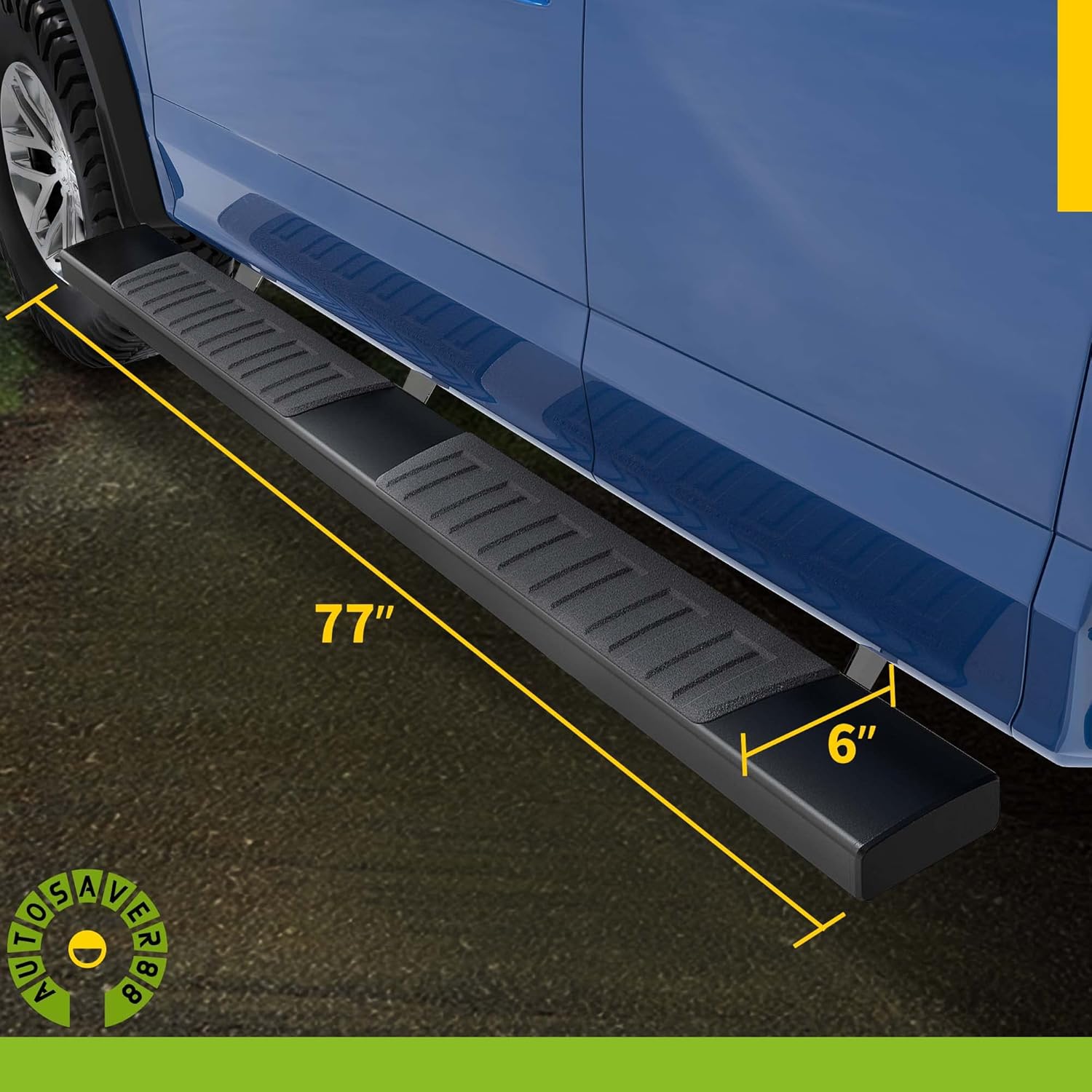 AUTOSAVER88 Estribos compatibles con Dodge Ram 1500 2009-2018, Ram 1500 Classic Quad Cab 2019-2023, barras laterales Nerf de 6 pulgadas