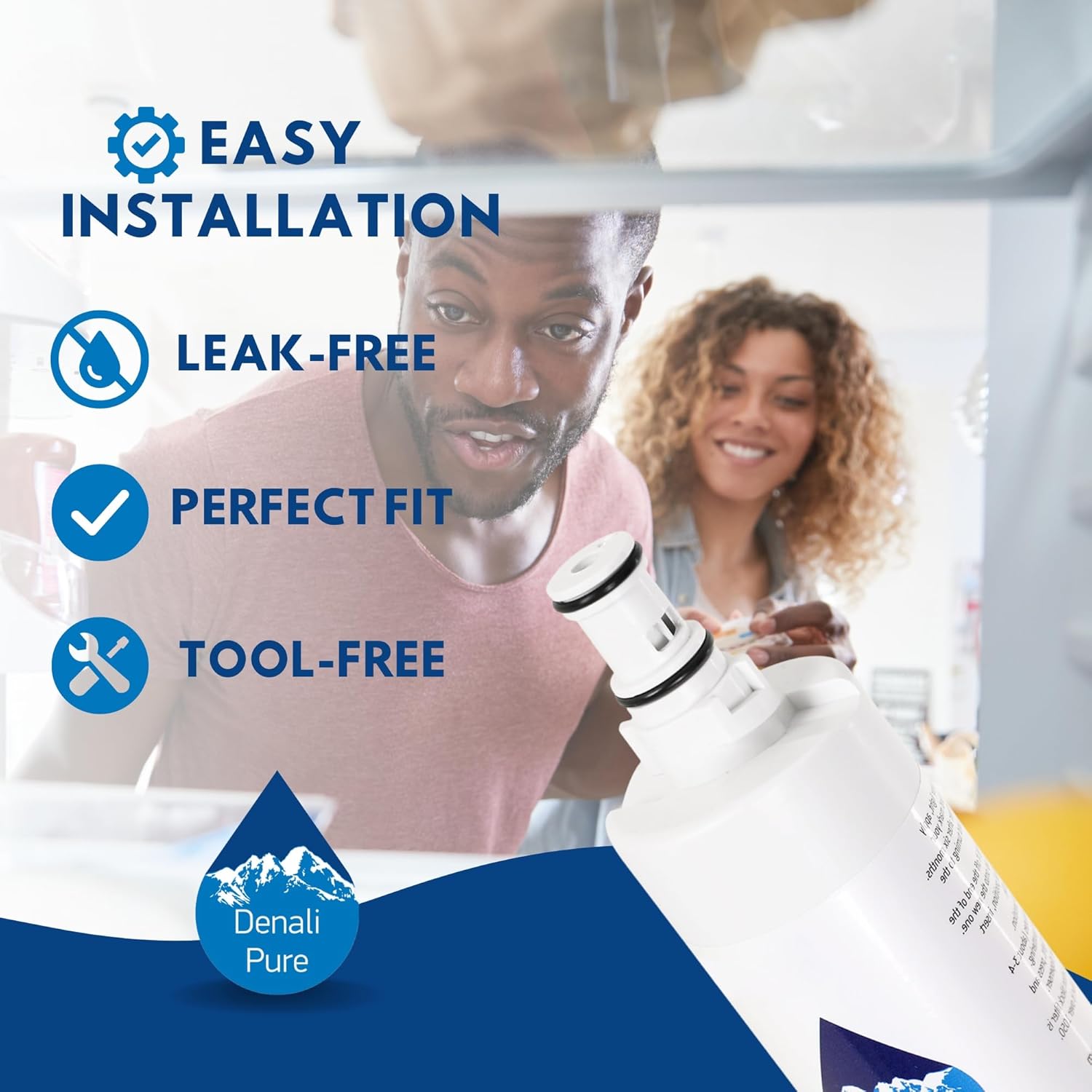 5-Pack repuesto Whirlpool ed2ghexnb06Filtro de agua para neveracompatible Whirlpool 4396508, 4396510nevera cartucho de filtro de agua