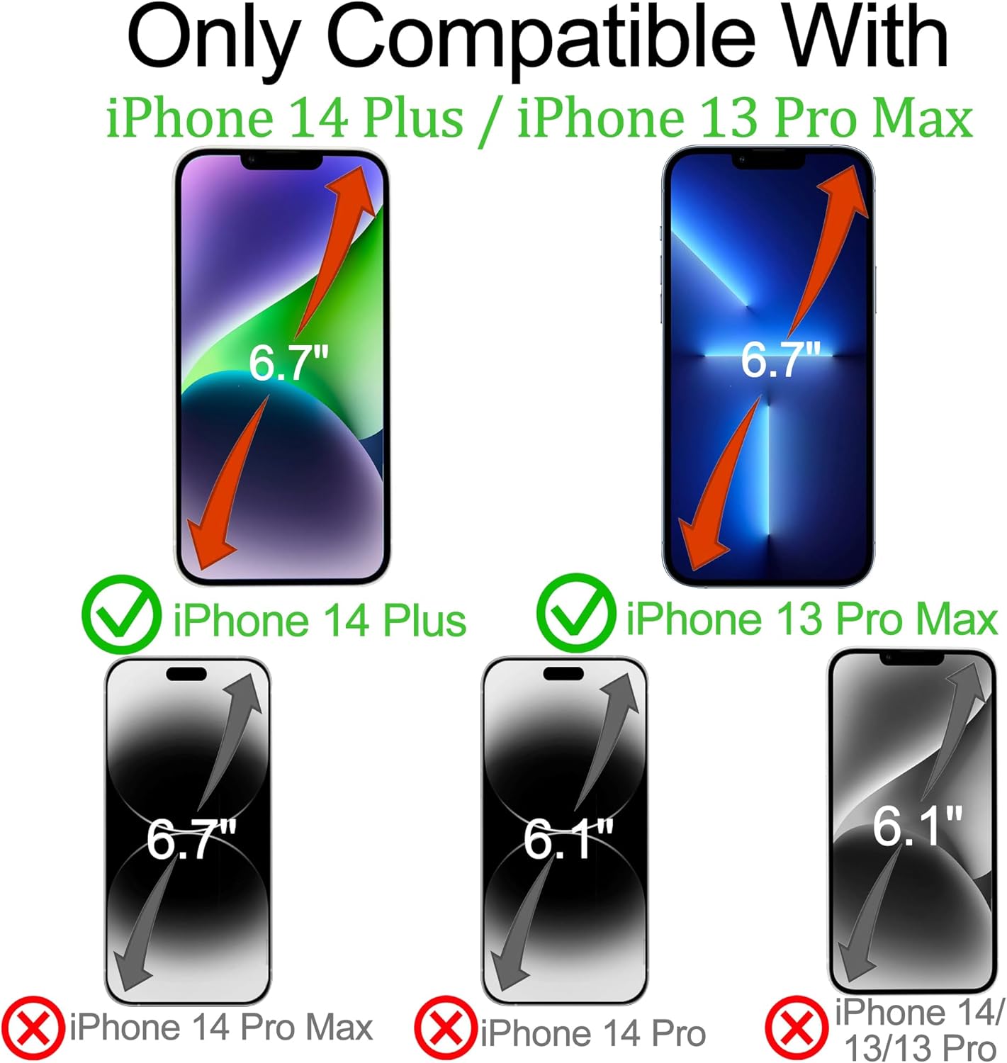 Compatible con iPhone 14 Plus, compatible con iPhone 13 Pro Max, protector de pantalla de privacidad degradado colorido de 28 grados antiespía de