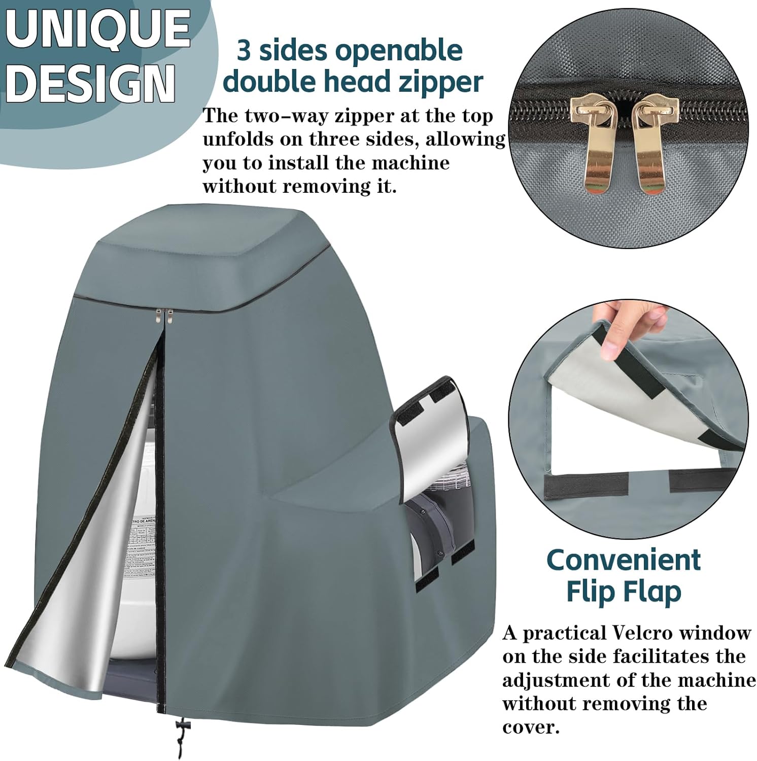 TORUTA Cubierta de bomba de filtro de arena para INTEX Krystal Bomba de filtro de arena transparente gris 600D tela Oxford impermeable, cubierta de