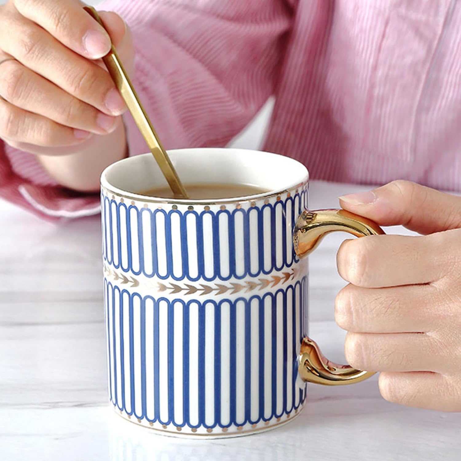 BRIGHTFUFU Taza de agua para parejas, taza de cerámica, tazas de cerámica, tazas de té pequeñas, taza de desayuno, cerámica, tazas pequeñas, tazas