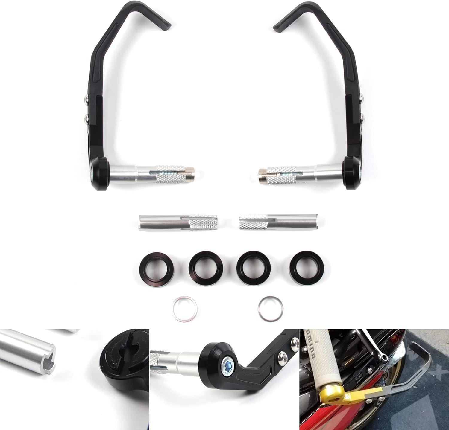 Arashi Protector universal de palanca de embrague de freno para manillar de motocicleta de 78 pulgadas, protectores de mano para CBR600RR CBR1000RR
